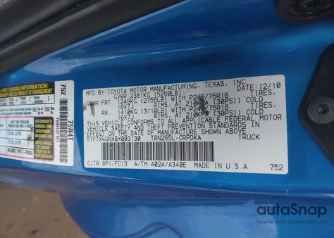 2011 Toyota Tacoma Prerunner z USA, uszkodzony, nr VIN 5TFTX4GNXBX003130